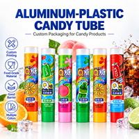 Tube d'emballage alimentaire en aluminium et plastique pour bonbons, conteneur personnalisé avec bouchon à vis imprimé UV pour confiture, chocolat, sauce