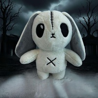 Boneka Kelinci Halloween Seram Custom OEM Grosir, Boneka Kelinci Hantu Lucu, Hadiah Unik Menyeramkan