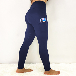 Zwarte Fabrikant Knie Patch Vrouw Paardrijden Panty Hoge Taille Rijlegging Ruiterbroek Kleding Met Zakken - Product Image 2