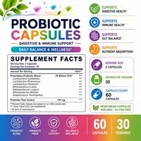 Capsules de probiotiques de qualité supérieure en gros pour marque privée OEM – Complément alimentaire quotidien pour la santé digestive