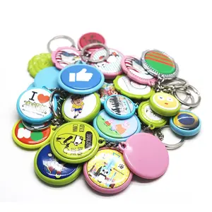 Hot Selling Hochwertiger Flaschen öffner 37mm Blank Button Badge Schlüssel bund für Werbe geschenk