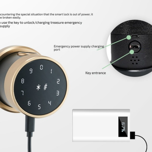 Usa pegangan pintu Alexa biometrik sidik jari, Keypad <span class=keywords><strong>Digital</strong></span> Wifi elektronik Ttlock kamar tidur pintar kenop bulat - Product Image 5