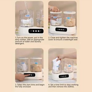 Nouvelle machine à laver mini 12V multicolore durable à double tambour pour sous-vêtements et chaussettes – Seau de lavage très populaire - Product Image 6