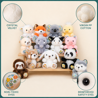 Porte-clés en peluche douce personnalisé mignon, animaux en peluche Kawaii (renard, panda, cochon, chien, husky, mouton), jouet porte-clés, breloque de sac moelleuse, cadeau pour filles