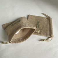 Sac en tissu écologique en jute, pochette à bijoux, sac cadeau en toile de jute, sacs d'emballage avec logo personnalisé