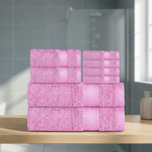 Ensemble de serviettes de bain en coton rose, douces, épaisses et absorbantes, pour la maison, l'hôtel et le spa - Product Image 1