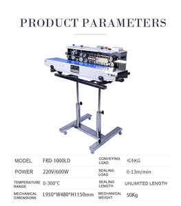 Machine de scellage continue automatique pour poudre liquide de riz pour sac en papier scellant l'impression Dates de production Bouteilles Vêtements - Product Image 5