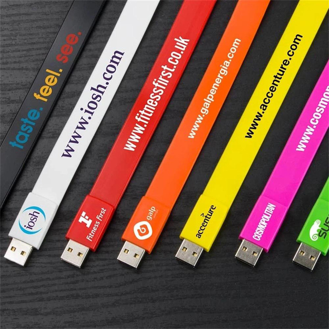 Promotional Silicone Wristband USB Bracelet Flash Drive 1GB-64GB USB Stick Pendrive 2.0 3.0 Bracelet USB Flash Drive