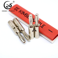 YIVO XSSH OEM ODM, Prise et Fiche Banane de Soudure, Adaptateur Haut-Parleur en Laiton Plaqué Rhodium pour Audio Haut de Gamme DIY