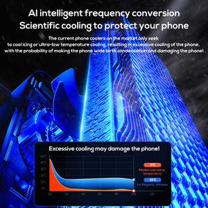 Memo cx12 điện thoại di động Cooler hiển thị kỹ thuật số ai kiểm soát nhiệt độ chơi game di động quạt làm mát với pin dự phòng cho chơi game - Product Image 5