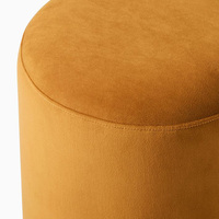 Top vente Lounge Orange rond gain de place maison velours grand banc chaise tufté pouf