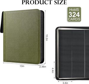 Nouveauté : Porte-cartes en cuir PU de qualité supérieure avec fermeture éclair, 9 pochettes, grande capacité pour les collectionneurs de cartes - Product Image 6