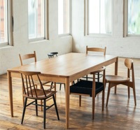 Table à manger rectangulaire en chêne massif de style nordique japonais moderne et simple, bureau en noyer noir, mobilier de maison