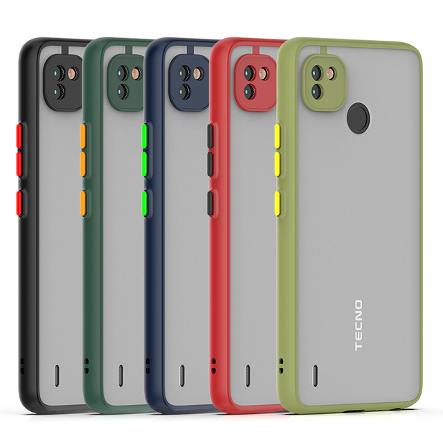 Smoke Matte PC Translucent Skin Feeling Cover Tpu Edge Cell Phone case for Tecno POP 4 LITE POVA 2 SPARK 8 7 7T 6 GO PRO CAMON