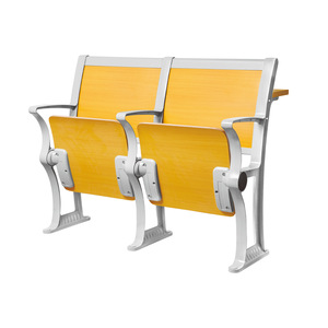Hilera de Sillas Plegables de Aluminio con Asiento de Madera Maciza y Reposabrazos para Escuelas, Hospitales y Salas de Reuniones - Product Image 1