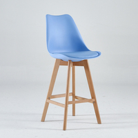 Restaurant bar chaises hautes comptoir de maison jambe en bois chaise haute moderne pour bar Table cuisine îlot