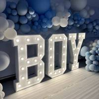Événement de mariage personnalisé en usine BÉBÉ Signalisation autoportante 100/120cm Lettres numérotées Lumières de lettre Led géantes de haute qualité
