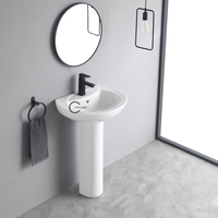 Lavabo colonne en céramique haute dureté pour projet hôtelier, achat centralisé