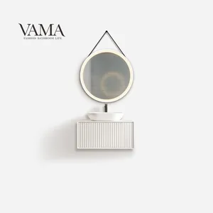 VAMA 업데이트 된 간단한 스타일 캐비닛 벽걸이 형 욕실 화장대 NT31022-1
