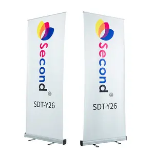Strong Wind Resistance Advertising Exhibition Display Aluminium Deluxe Retractable Roll Up Banner Stand