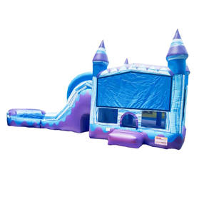 Château gonflable moderne pour jardin, <span class=keywords><strong>grand</strong></span> château gonflable Ice Palace avec toboggan aquatique à vendre - Product Image 6