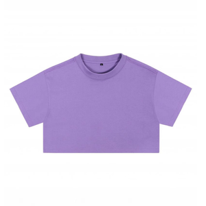 Camiseta Corta de Punto para Mujer, Estilo Y2K, Ajustada, Informal, 100% Algodón, Venta al Por Mayor, Personalizable - Product Image 1