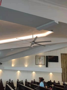 Ventilateur de plafond grand format silencieux avec pales en aluminium aérodynamiques de 8 pieds et moteur AC/DC - Product Image 4