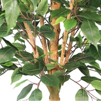 Vente en gros d'arbres artificiels en ficus réalistes de 150 cm, plante verte artificielle réaliste, décoration pour les espaces intérieurs de la maison et du bureau