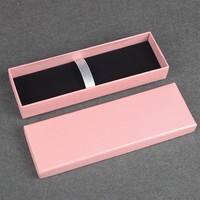 Boîte cadeau en carton pour stylos, vente en gros, entièrement imprimée, motif floral, colorée, vide, étui à stylos floral rose et bleu marine, emballage cadeau