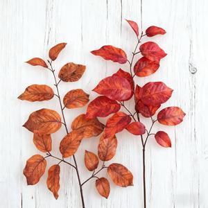 Beimi Chất Lượng Cao Nhân Tạo Latex Giả Bạch Dương Lá Gốc Bất Cảm Ứng 73Cm Mùa Thu Mùa Thu Màu Đỏ Cam Lá Đám Cưới Trang Trí Nội Thất - Product Image 2