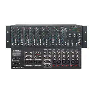HUAIN Pro 10 canais rackmount sistema de som montável DSP efeito dj áudio mixer console