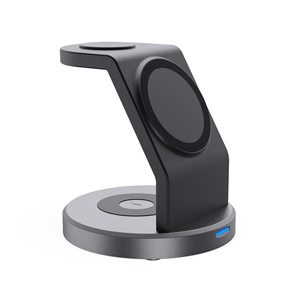 Soporte de cargador inalámbrico magnético 3 en <span class=keywords><strong>1</strong></span> para iPhone 15 14 13 12 <span class=keywords><strong>Pro</strong></span> Max IWatch <span class=keywords><strong>AirPods</strong></span> Station Dock Estación de carga rápida - Product Image 1