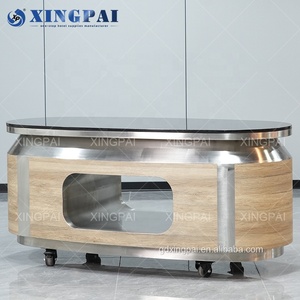 XINGPAI <span class=keywords><strong>Dubai</strong></span>/Arabe Hôtel Cinq Étoiles Banquet <span class=keywords><strong>Restaurant</strong></span> En Acier Inoxydable Personnalisé Table De Buffet Mobile Avec Plateau En Marbre - Product Image 4