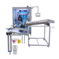 Machine d'impression sérigraphique rotative automatique 1 couleur pour gobelets en plastique, verre, papier – Impression de LOGO PP PVC monocouleur