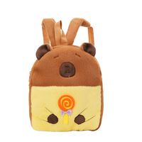 Sac à dos en peluche Capybara mignon, créatif, avec motifs de dessins animés, sac à dos en peluche pour filles