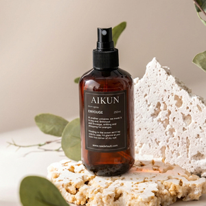 สเปรย์ปรับอากาศกลิ่นหอมติดทนนาน Aikun Low MOQ ขวด PET สีเหลืองอำพันทรงกลม ขนาด 500 มล. 250 มล. พร้อมฉลากกาวแบบกำหนดเอง บรรจุในกล่องสีน้ำตาล เหมาะสำหรับร้านขายของขวัญ - Product Image 3