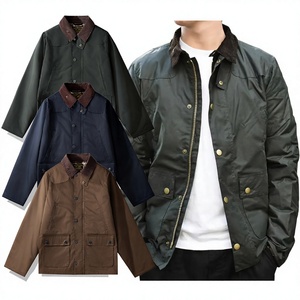Manteau Trench Classique en Polyester Rembourré et Enduit <span class=keywords><strong>de</strong></span> Cire, Style Chasse Anglais, Double Boutonnage, Épais et Ajusté, pour l'Hiver - Product Image 1