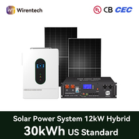 Kit solaire complet de 12 kW avec onduleur et batterie, système de panneaux solaires pour une utilisation en cas de panne de courant dans toute la maison