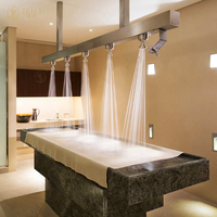 Ensemble élégant de meubles de salle de spa d'hôtel avec table de massage pour salon de beauté du visage et lits à baignoire