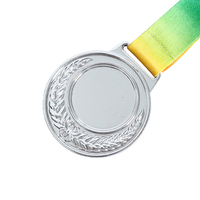 Blancs de médaille de sublimation de médailles d'argent personnalisées de haute qualité pour presse à chaud