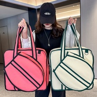 Sac de pickleball personnalisé QET1002 avec logo pour femmes et hommes, sac de transport pour raquettes de pickleball, grande capacité, sac de sport à bandoulière, porte-raquettes de tennis