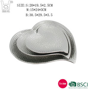 Platos de fruta de cerámica al horno de estilo americano, plato en forma de corazón para decoración de Hotel y hogar, fiestas de bodas ecológicas desechables - Product Image 3