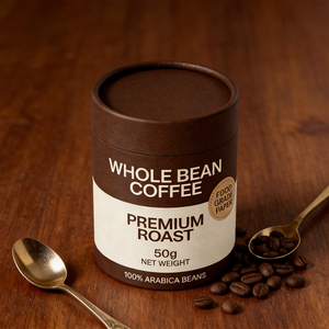Conteneur cylindrique <span class=keywords><strong>en</strong></span> kraft biodégradable personnalisé pour les grains de <span class=keywords><strong>café</strong></span> fraîchement torréfiés - Product Image 3