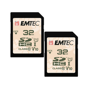 Tarjeta SD Emtec UHS-I U1 V10 para exteriores - 32 GB (paquete doble) (ECMSD32GHCU1ORP2) - Product Image 1