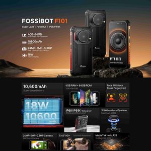 Fossibot teléfono inteligente resistente Quad-Core Helio <span class=keywords><strong>A22</strong></span> 10600Amh teléfono móvil de 5,45 pulgadas 4 + 64GB 24Mp cámara principal Fossibot F101 - Product Image 4
