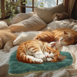 Leaf Shaped <b>Cat</b> <b>Mat</b> Oval Polyester Fiber Fill Hand Wash Pet Seat Cushion For <b>Cat</b> Custom Colors CWD004 - Product Image 4