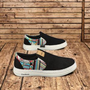 Chaussures décontractées en toile à lacets pour hommes OEM, doublure en maille douce, semelle extérieure en PVC, motif imprimé, mode printemps été automne hiver, pour la marche - Product Image 2
