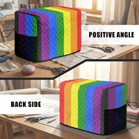 Housse de machine à coudre matelassée personnalisée « Victoire sur le SIDA », thème arc-en-ciel gay, en polyester, pour la protection des machines domestiques