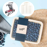 Afsluitbare Maaltijd Lunchbox Wegwerp Biologisch Afbreekbaar Suikerriet Bagasse Voedsel Fruit Pulp Tray Verpakking Met Coating Lamineerfolie