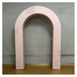 Arch <strong>Backdrop</strong> Party Welcome Door Display <strong>Stand</strong> Aluminum Alloy <strong>Stand</strong> <strong>with</strong> Tension Fabric <strong>Backdrop</strong> Cover for Party Wedding Event - Product Image 2